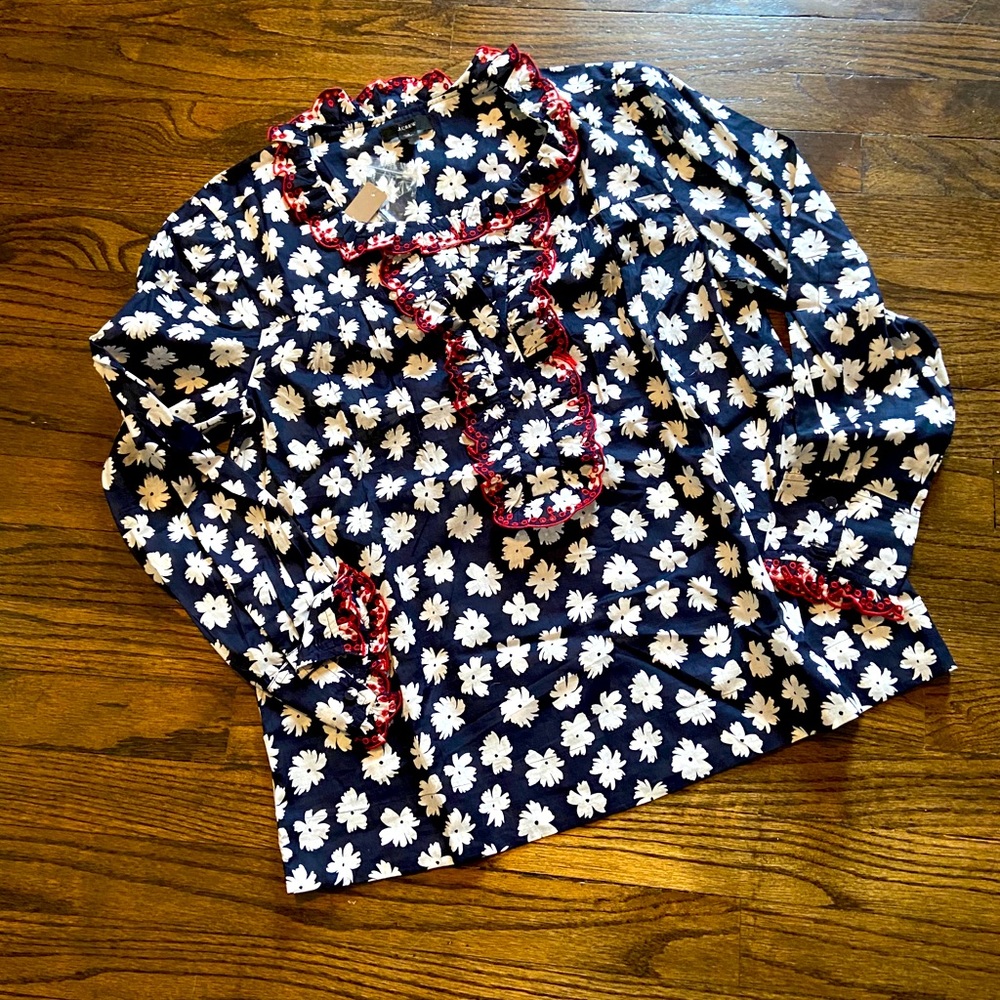 Navy J. Crew Blouse